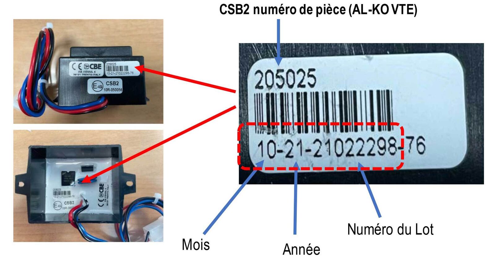 Liste der betroffenen Seriennummern / Produktkenncode als Download.