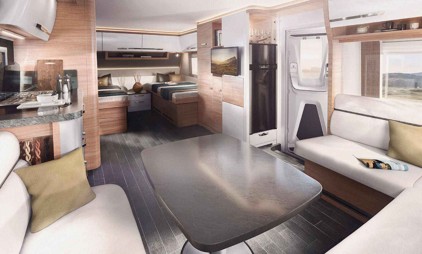 Le nouvel intérieur est particulièrement accueillant grâce à ses tons clairs.