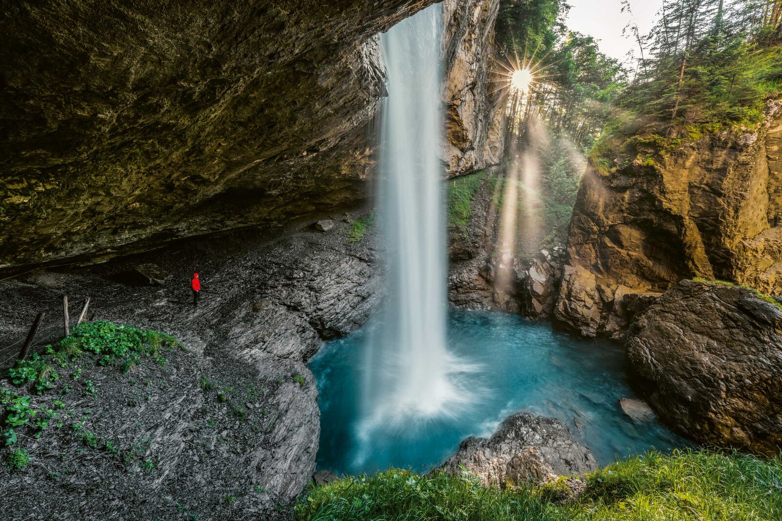 La « Berglistüber », l’une des trois cascades du col du Klausen, est splendide.