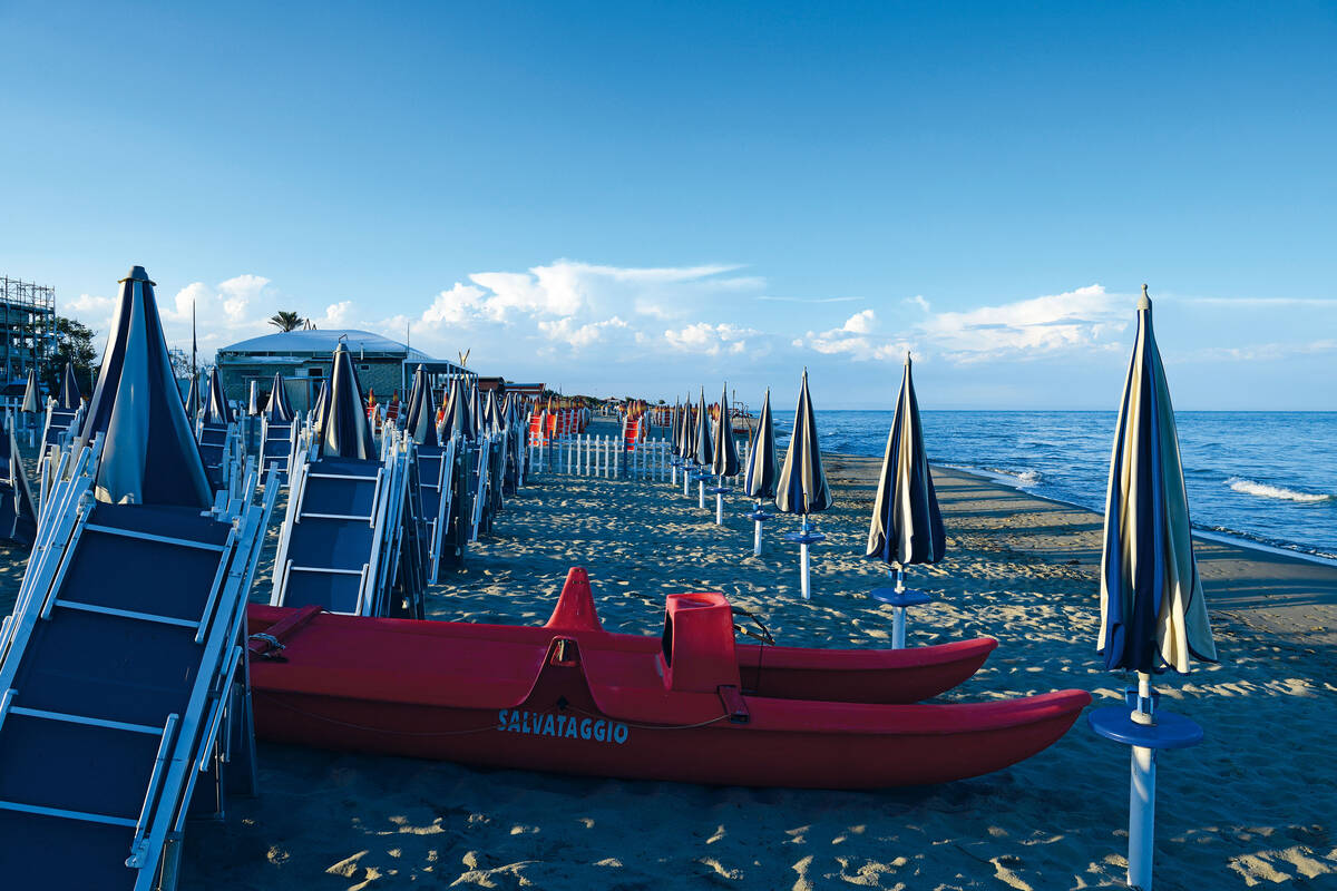 In Zeiten der Pandemie blieb der mustergültige Strand menschenleer.