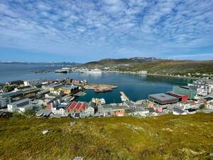 Blick auf Hammerfest, die nördlichste «echte» Stadt der Welt.