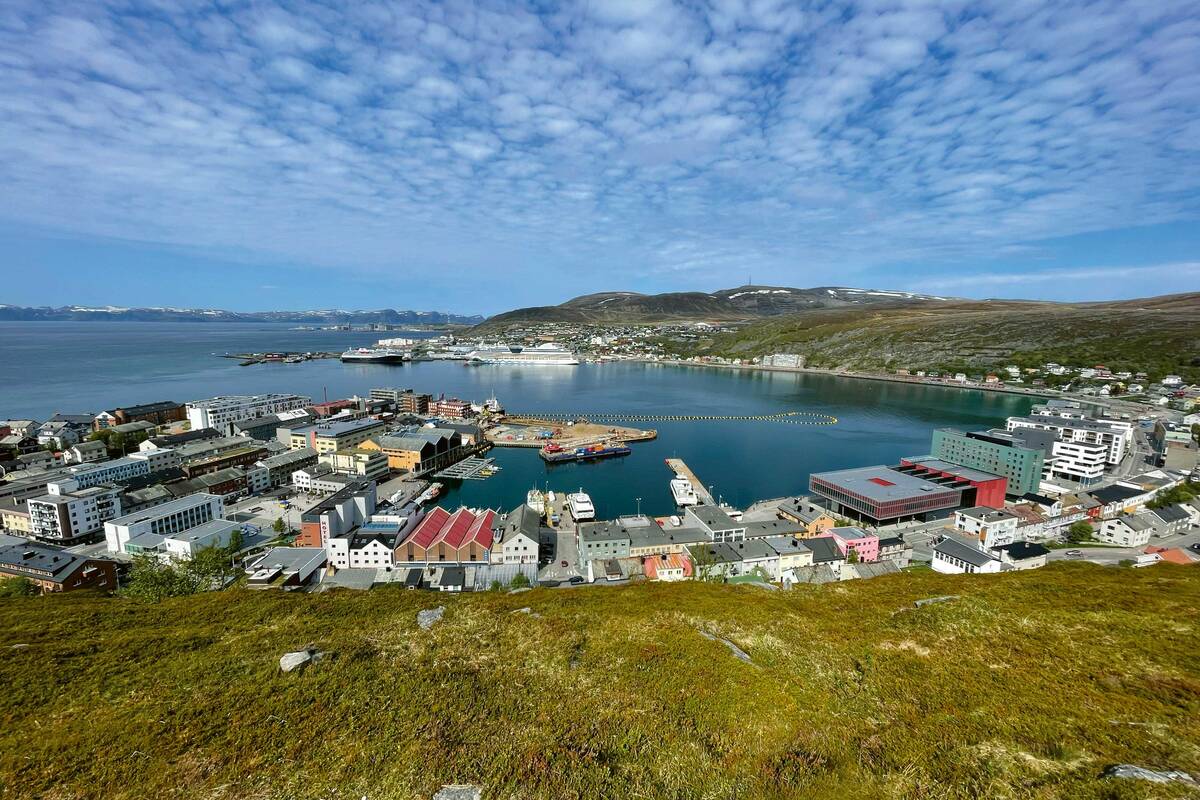 Blick auf Hammerfest, die nördlichste «echte» Stadt der Welt.