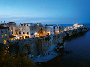 Nach Biketour und Strandleben speisen wir abends in Vieste.