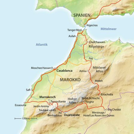 Reiseroute Marokko